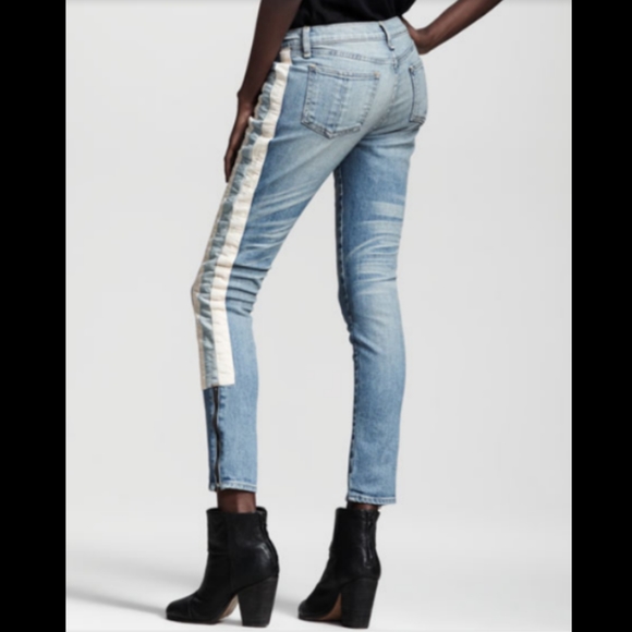 RAG & BONE skinny racer patchwork jeans 27 (D2) - Picture 3 of 13